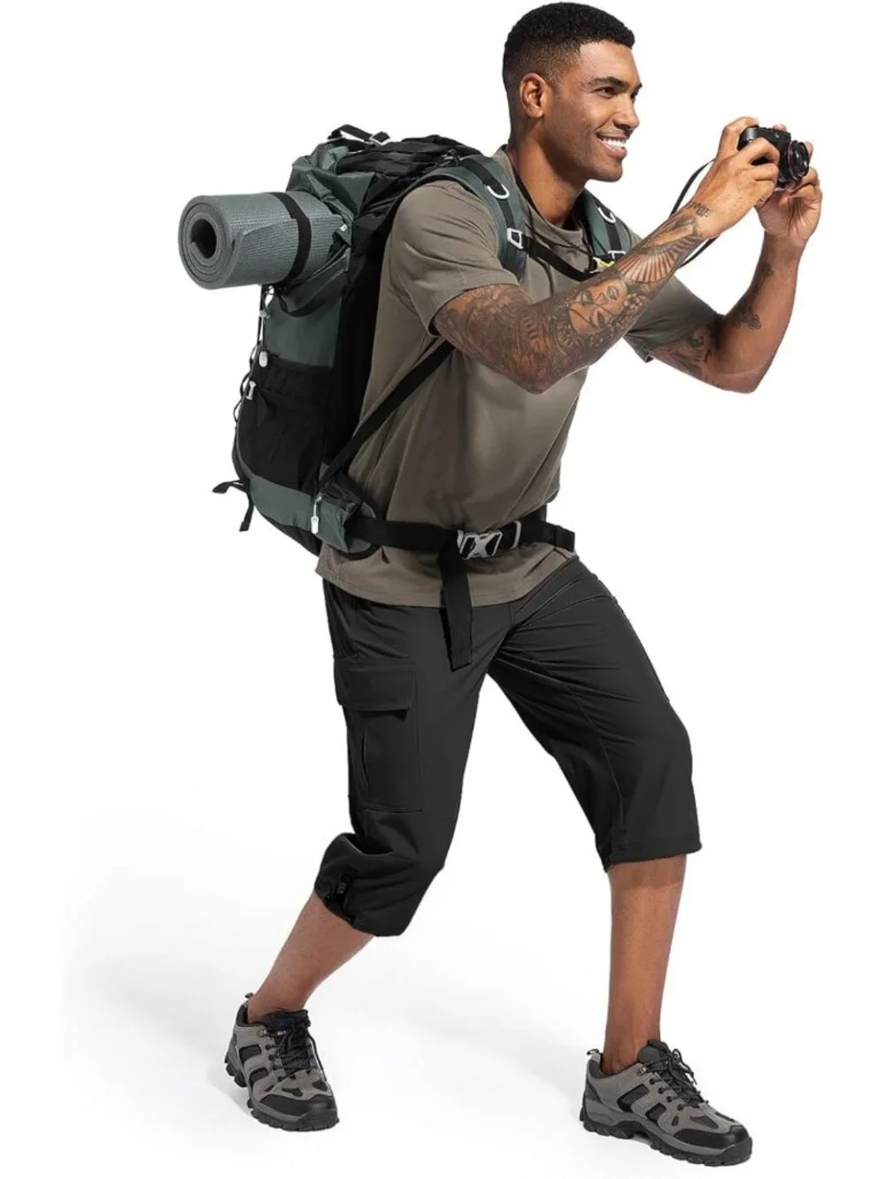 Men's Quick-Dry Cargo Long Shorts - 3/4 Length Hiking & Outdoor Essentials